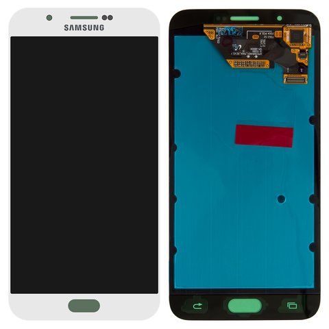 Дисплей для Samsung A800 Dual Galaxy A8, білий, без рамки, Оригінал переклеєне скло 