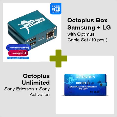 Octoplus Box Samsung + LG з набором кабелів Optimus + Активація Octoplus Unlimited для Sony Sony Ericsson