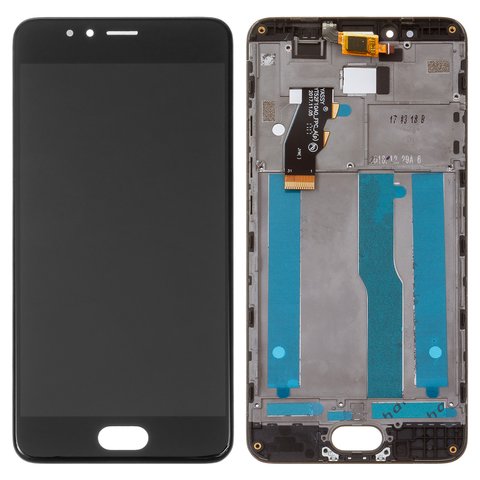 Дисплей для Meizu M5s, черный, с рамкой, M612H