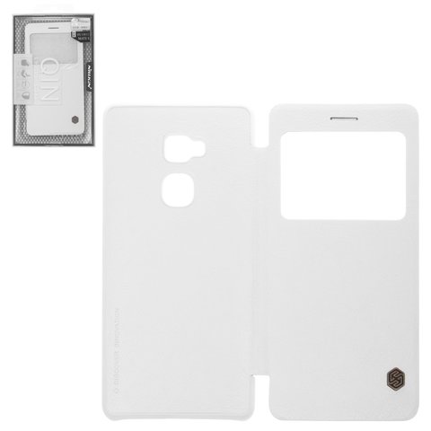 Чехол Nillkin Qin leather case для Huawei Mate S, белый, книжка, пластик, PU кожа, #6902048106314