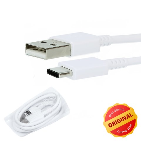 USB кабель Samsung, USB тип C, USB тип A, 80 см, білий, Original, #GH39 01999A