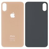 Задня панель корпуса для iPhone XS, золотиста, не потрібно знімати скло камери, big hole