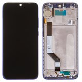 Дисплей для Xiaomi Redmi Note 7, Redmi Note 7 Pro, синій, з рамкою, High Copy, M1901F7G, M1901F7H, M1901F7I