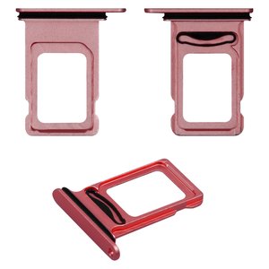 Тримач SIM карти для iPhone 11, червоний, double SIM
