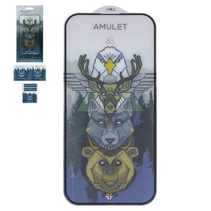 Защитное стекло iNobi Amulet для Apple iPhone 15, iPhone 16, Full Glue, Anti Static, черный