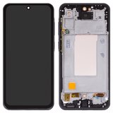 Дисплей для Samsung A366 Galaxy A36, чорний, з рамкою, Сopy, (TFT)