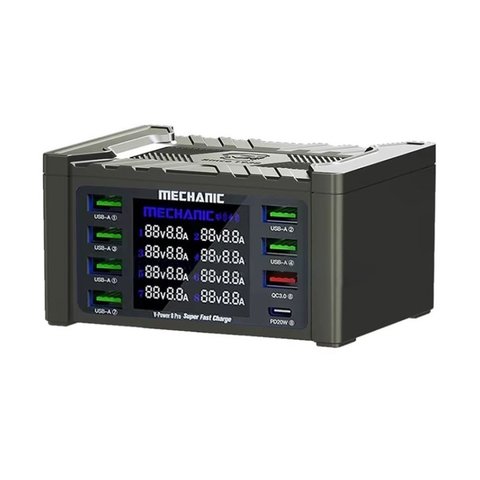 Мережевий зарядний пристрій Mechanic V Power 8 Pro, 110 Вт, Quick Charge, Power Delivery PD , 8 портів