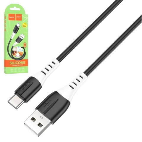 USB кабель Hoco X82, USB тип C, USB тип A, 100 см, 3 A, черный, силиконовый, #6931474768575