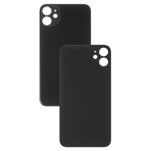 Housing Back Cover compatible with iPhone 11, black, no need to remove the camera glass, big hole 
