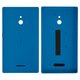 Housing Back Cover compatible with Nokia XL Dual Sim, (blue, with side button)