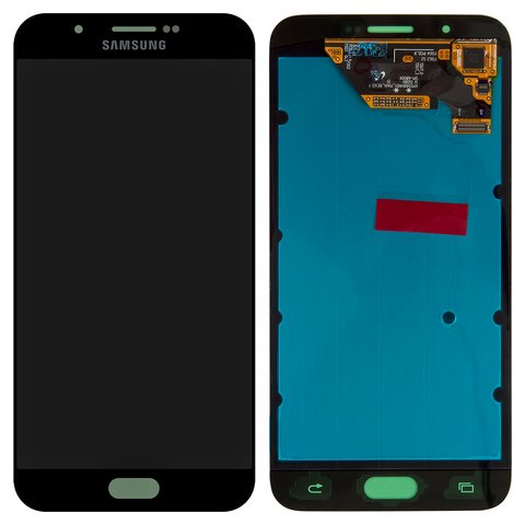 LCD compatible with Samsung A800 Dual Galaxy A8, black, without frame, original change glass 