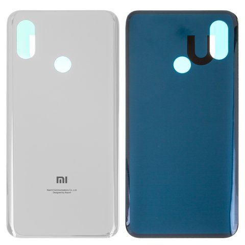 Housing Back Cover compatible with Xiaomi Mi 8, white, M1803E1A 