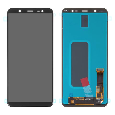 Дисплей для Samsung J800 Galaxy J8, J810 Galaxy J8 2018 , J810 Galaxy On8 2018 , черный, без рамки, Оригинал переклеено стекло 