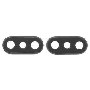 Camera Lens compatible with iPhone XS Max, black, with frames 