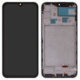 LCD compatible with Samsung A245 Galaxy A24, (black, with frame, High Copy, with wide edge, (OLED))