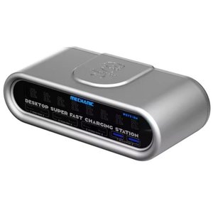 Mains Charger Mechanic E Power Pro, 200 W, Quick Charge, Power Delivery PD , with wireless charger, 8 ports 