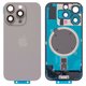 Задняя панель корпуса для iPhone 16 Pro, серая, со стеклом камеры, Original (PRC), natural titanium