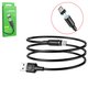 USB кабель Borofone BX41, USB тип-A, micro-USB тип-B, 100 см, 3 A, черный, магнитный, #6931474738455