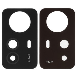 Camera Lens compatible with Xiaomi Redmi Note 12S, black, without frame, big 