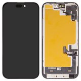 Дисплей для iPhone 15, черный, с рамкой, HC, без ошибки, (OLED), DD-OLED OEM soft, diagnosable