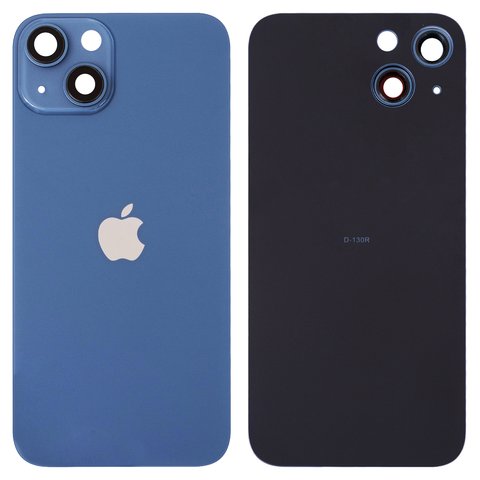 Housing Back Cover compatible with iPhone 13, dark blue, with camera lens, small hole 