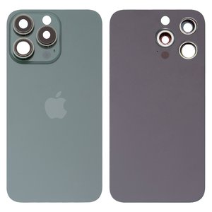 Panel trasero de carcasa puede usarse con iPhone 13 Pro, verde, con vidrio de cámara, alpine Green, small hole