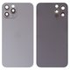 Housing Back Cover compatible with iPhone 12 Pro, (gray, with camera lens, small hole, graphite)