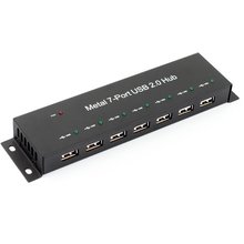 USB 2.0 хаб на 7 портов в металлическом корпусе - Краткое описание