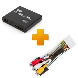 Multimedia Full HD Player and Connection Cable Kit for Toyota Citroen Peugeot X Touch X Nav Monitors