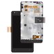LCD compatible with Nokia 900 Lumia, (black, with frame)