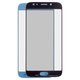 Housing Glass compatible with Samsung J730F Galaxy J7 (2017), (silver, blue)