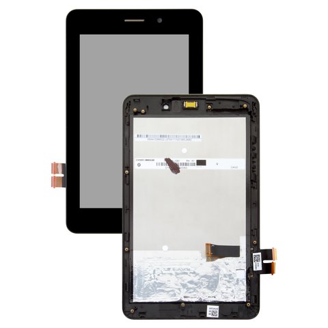 LCD compatible with Asus FonePad ME371 MG, black, with frame 