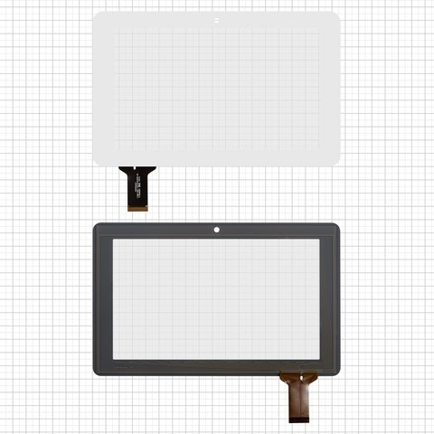 Touchscreen compatible with China Tablet PC 7"; Ainol Novo 7 Crystal, Novo 7 Elf, white, 186 mm, 30 pin, 117 mm, capacitive, 7"  #HOTATOUCH C186116A1 C186116A1 PG FPC635DR FT5206GE1