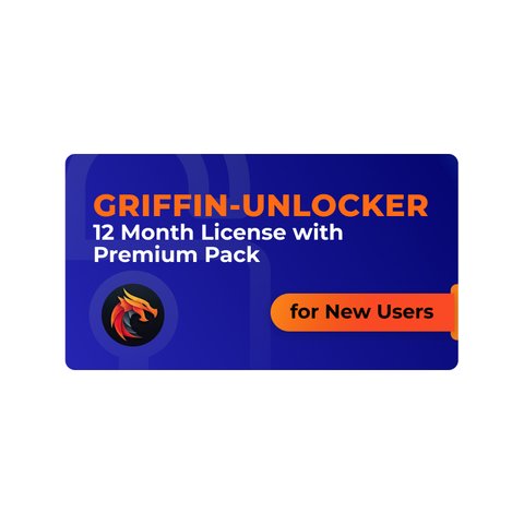Лицензия Griffin Unlocker на 12 месяцев с Premium Pack для нового пользователя
