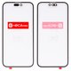 Housing Glass G+OCA PRO compatible with iPhone 14 Pro Max, (with OCA film, black)