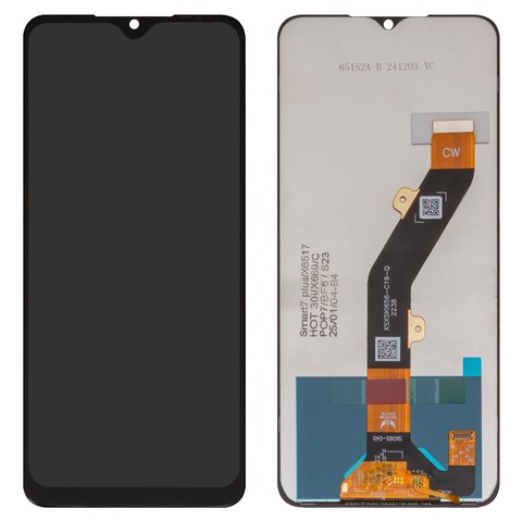 LCD compatible with Infinix Hot 30i X669 , black, without frame, original change glass