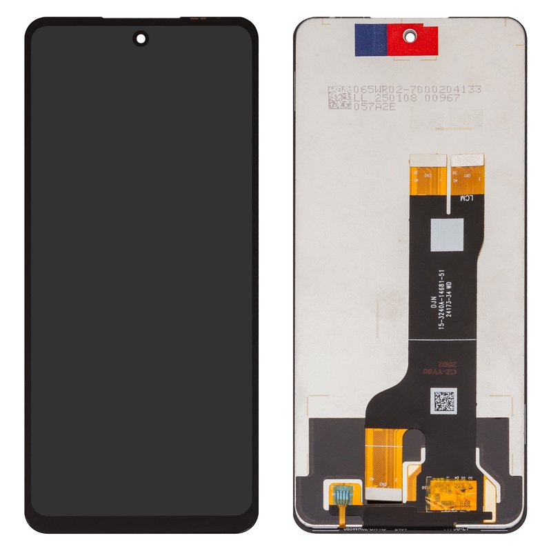 LCD compatible with ZTE Blade A75 5G, Nubia Focus, (black, without
