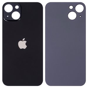 Housing Back Cover compatible with iPhone 13, black, no need to remove the camera glass, Original PRC , big hole 