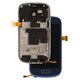 Pantalla LCD puede usarse con Samsung I8190 Galaxy S3 mini, azul, con marco, original (vidrio reemplazado)