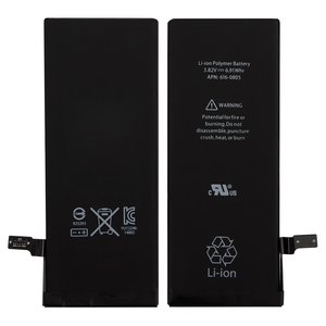 Batería puede usarse con iPhone 6, Li Polymer, 3.82 V, 1810 mAh, Original PRC , original IC, #616 0805 616 0809