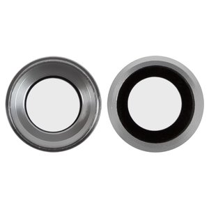 Vidrio de cámara puede usarse con iPhone 6, iPhone 6S, plateado, con marcos