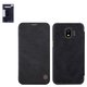 Funda Nillkin Qin leather case puede usarse con Samsung J250 Galaxy J2 (2018), negro, libro, plástico, cuero PU, #6902048156586