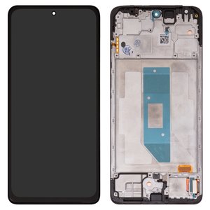 Pantalla LCD puede usarse con Xiaomi Redmi Note 14 4G, negro, con marco, High Copy, 159.6mm, OLED , 24117RN76G, 24117RN76O, global version
