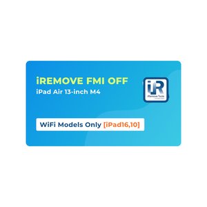 iRemove FMI OFF iPad Air 13 inch M4 solamente modelos WiFi [iPad16,10]