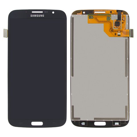 Дисплей для Samsung I9200 Galaxy Mega 6.3, I9205 Galaxy Mega 6.3, синій, Оригінал переклеєне скло 