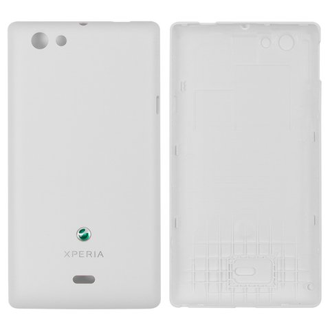 Задняя панель корпуса для Sony ST23i Xperia Miro, белая