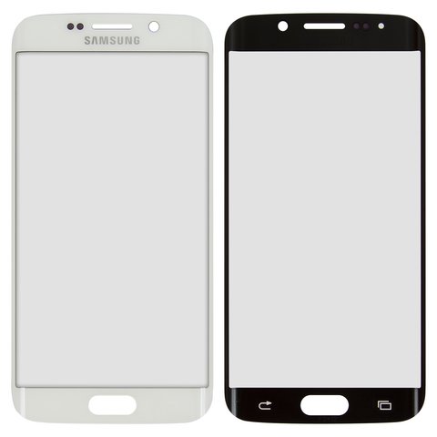 Скло корпуса для Samsung G925F Galaxy S6 EDGE, біле