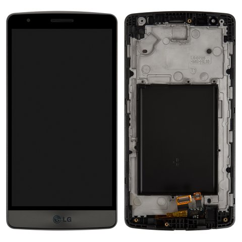 Дисплей для LG G3s D724, серый, с рамкой, Original PRC 