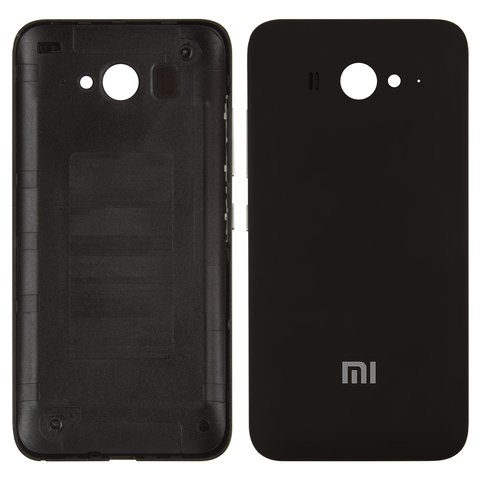 Задняя панель корпуса для Xiaomi Mi 2, Mi 2S, черная, с боковыми кнопками