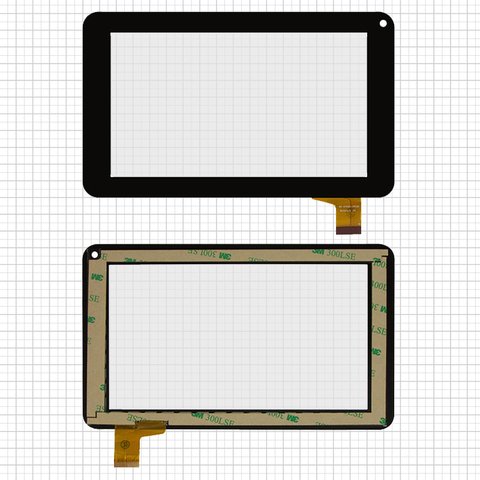 Сенсорный экран для China Tablet PC 7", 186 мм, 30 pin, 111 мм, емкостный, 7", #DH 0703A1 FPC04 L20130705 HK70DR2009 PB70A8508 FM703906KA FM703906KD YL CG015 FPC A3